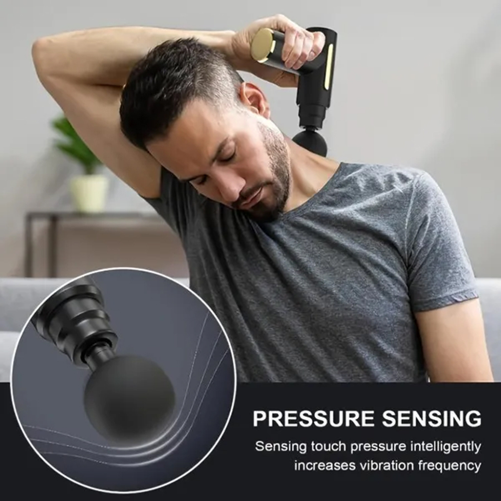 BDI Mini Massage Gun with 6 Speeds 4 Massage Heads (LCD version)