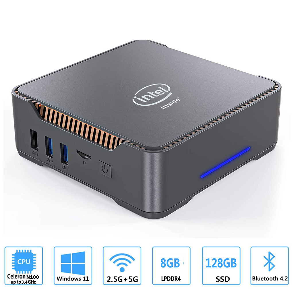 Super Mini Computer GK3PLUS-N100:4 Core N100 Processor/Three Screen Display/2TB Storage, Dual band WiFi+Rich Interfaces.