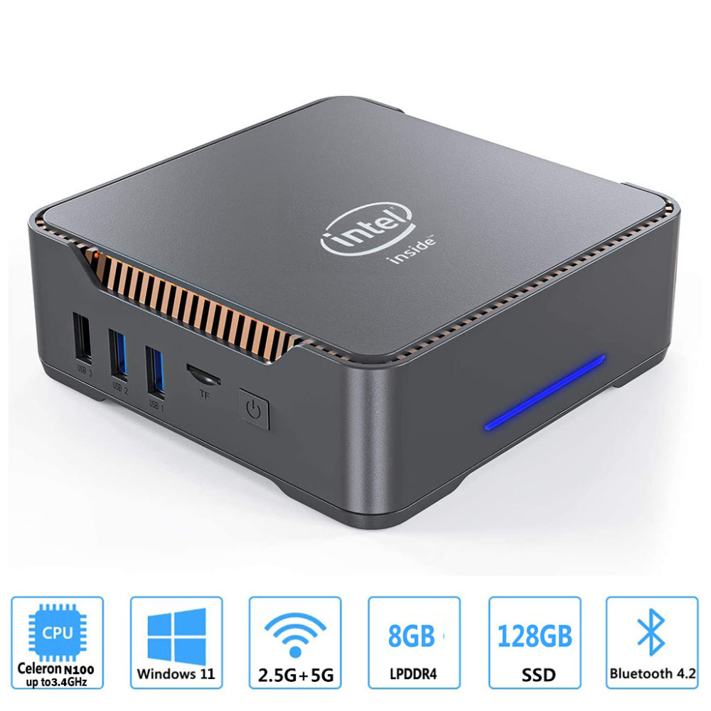 Super Mini Computer GK3PLUS-N100:4 Core N100 Processor/Three Screen Display/2TB Storage, Dual band WiFi+Rich Interfaces.