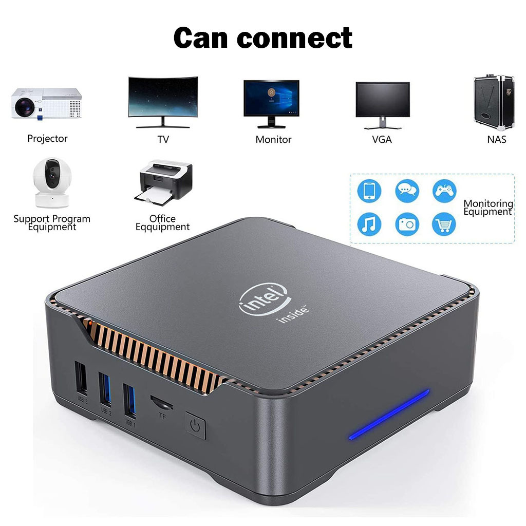 Super Mini Computer GK3PLUS-N100:4 Core N100 Processor/Three Screen Display/2TB Storage, Dual band WiFi+Rich Interfaces.