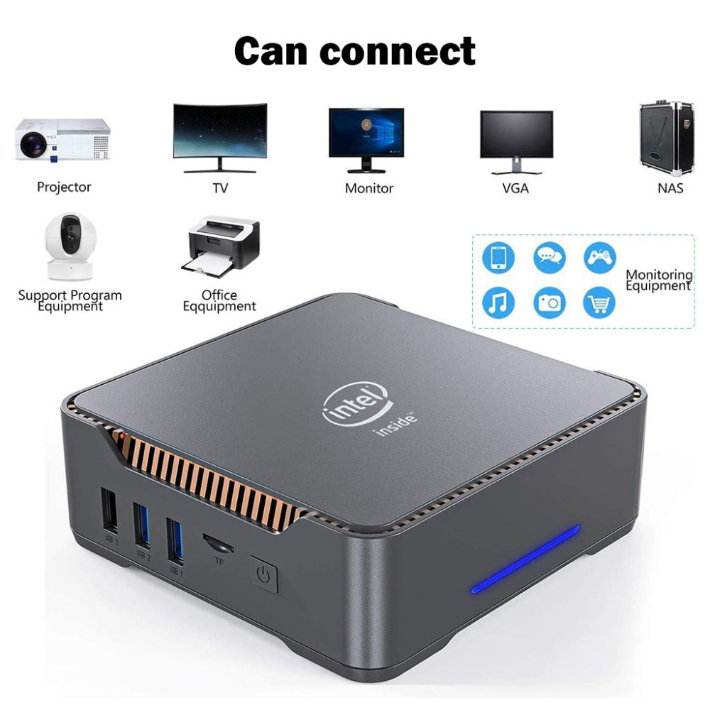 Super Mini Computer GK3PLUS-N100:4 Core N100 Processor/Three Screen Display/2TB Storage, Dual band WiFi+Rich Interfaces.