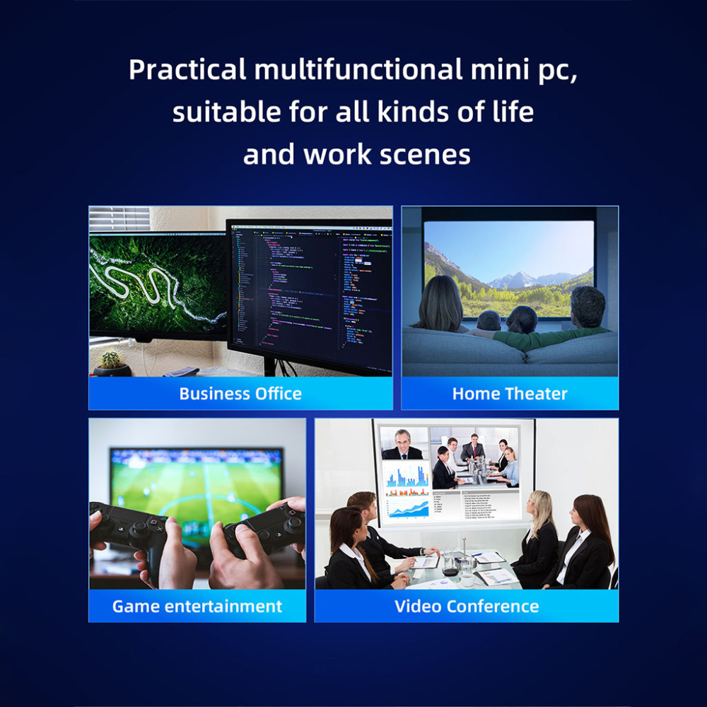 Super Mini Computer GK3PLUS-N100:4 Core N100 Processor/Three Screen Display/2TB Storage, Dual band WiFi+Rich Interfaces.