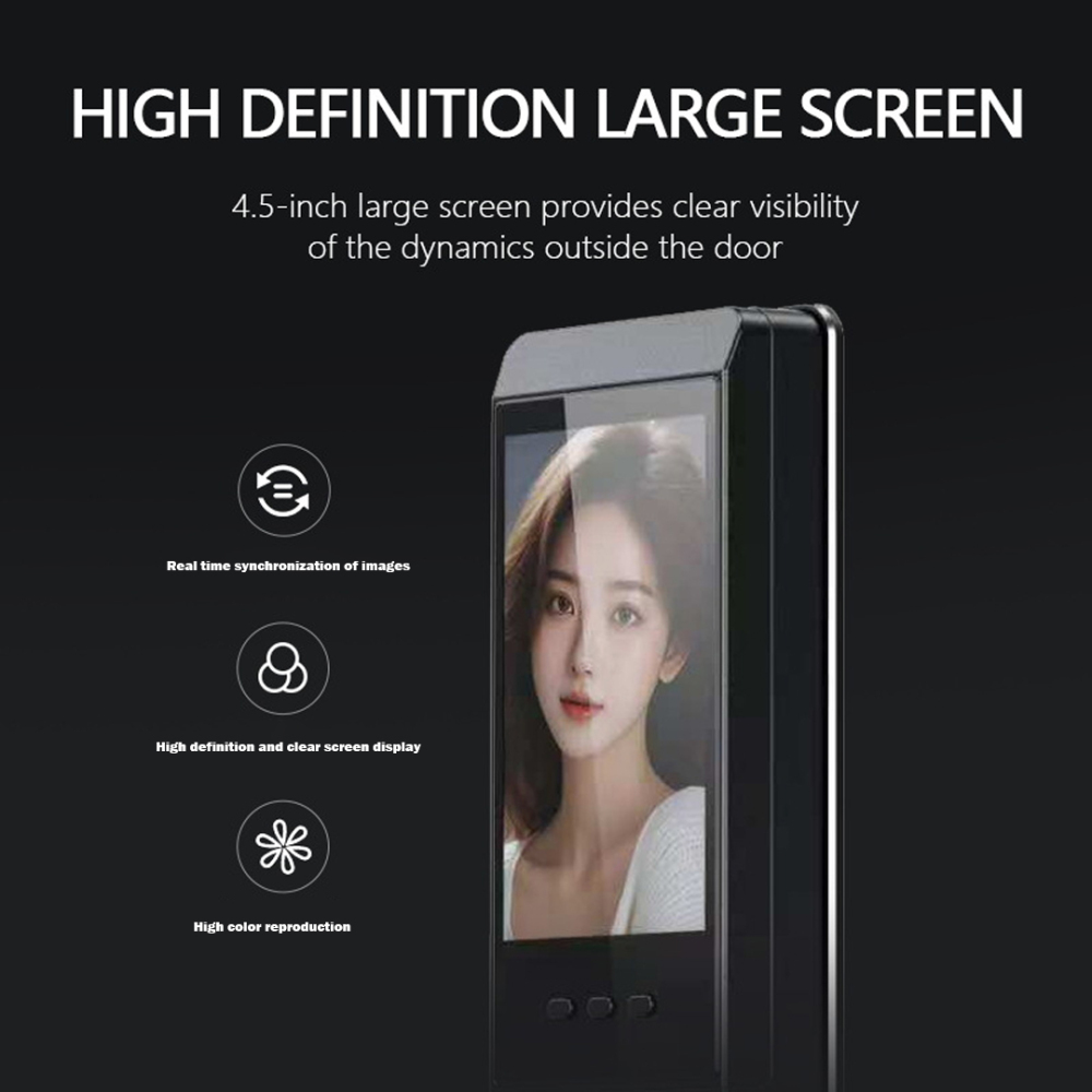BDI Facial video intercom digital smart touchpad door lock with Tuya APP and key card.