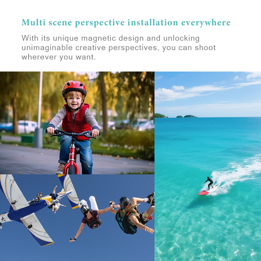 S70 Thumb Camera - 2.7K Ultra HD Mini Action Camera with 180° Rotatable Lens
