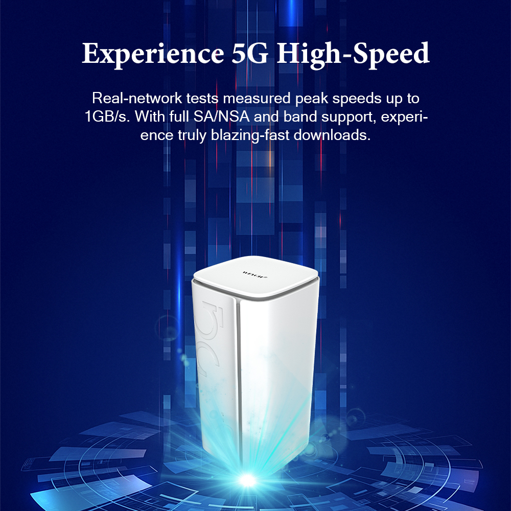 5G WiFi 6 CPE Router with Qualcomm Chip 8 Antennas  SIM Card Slot Gigabit Ethernet Ports