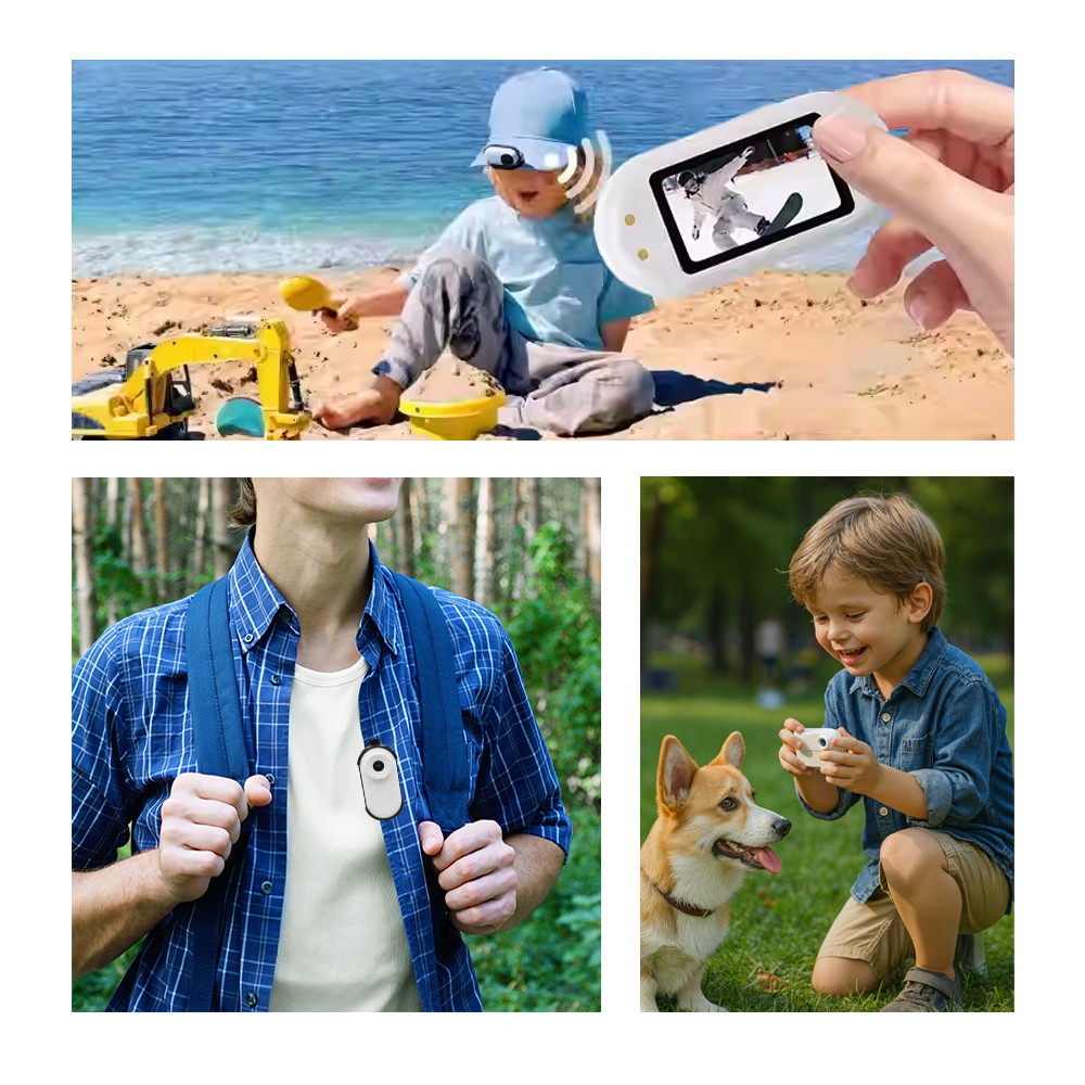 HD Magnetic Thumb Sports Camera with Charging Case