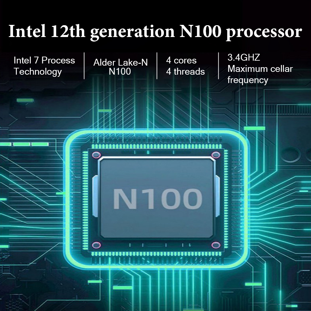 BDI Intel N100 Mini PC Dual 4K Display Tiny Computer