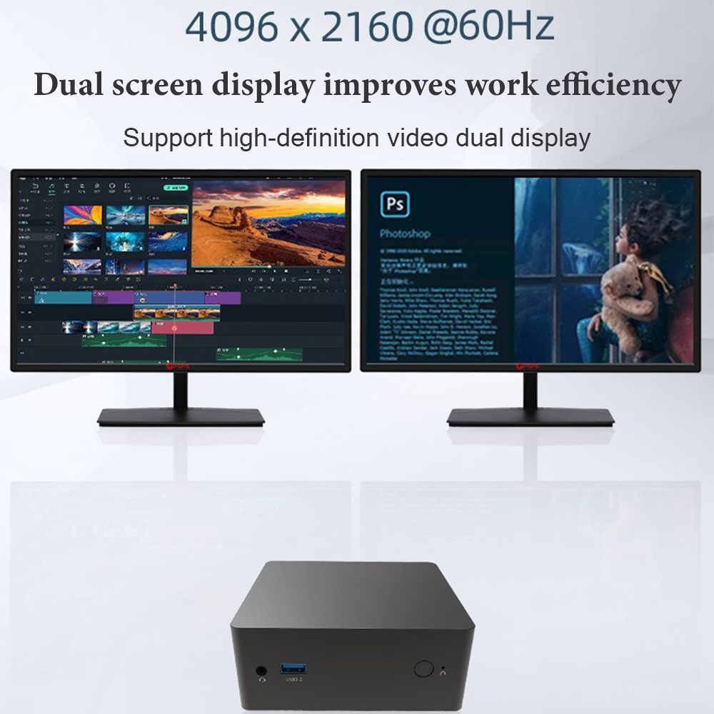 BDI Intel N100 Mini PC Dual 4K Display Tiny Computer