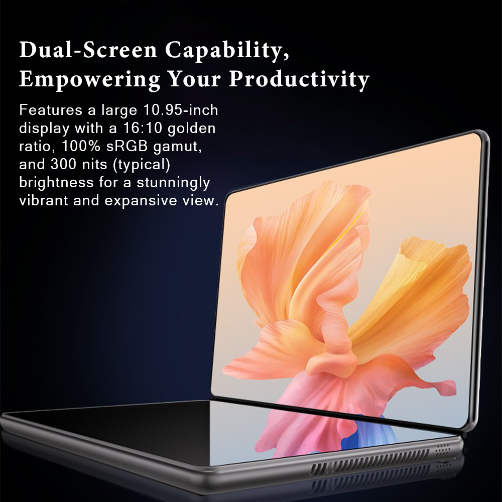 Dual Screen Laptop - 2-in-1 Foldable Portable Computer with Dual 10.95inch IPS Touchscreens