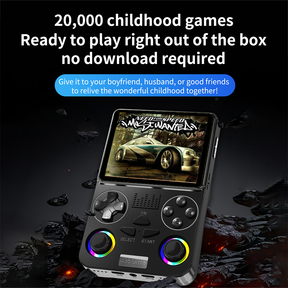 J36 Ultra Game Console Supports Two-Player Battles and Global Internet Connection