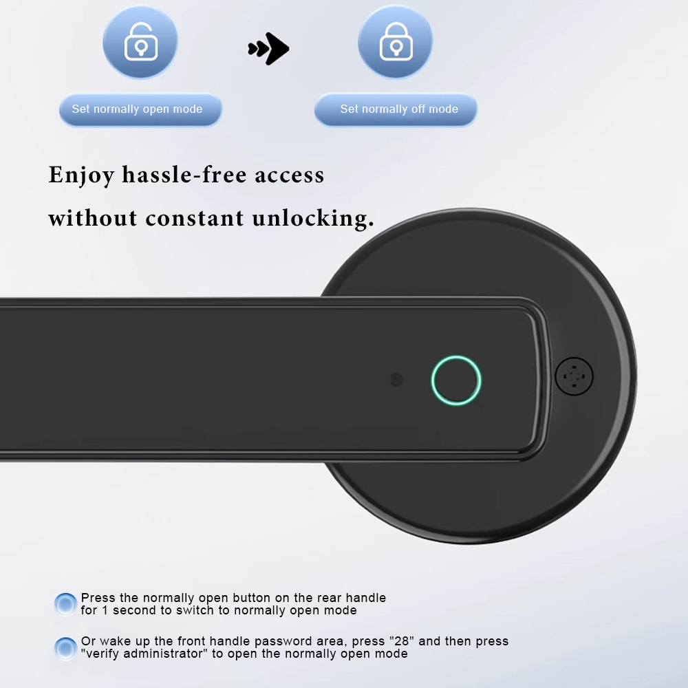 BDI Smart Door Lock 8 Unlock Methods Fingerprint NFC Key Card Wi-Fi Remote Tuya App Control