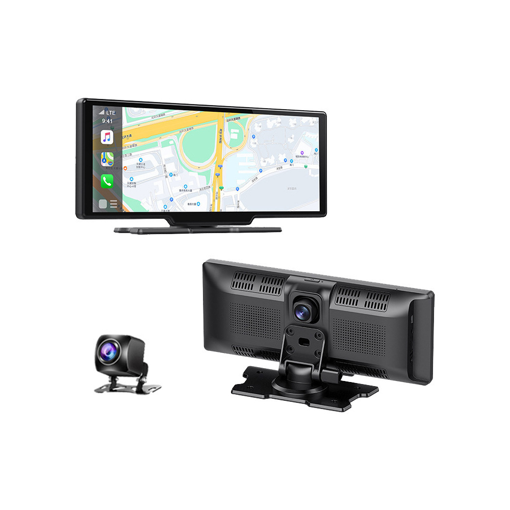 4K Dash Cam with Wireless CarPlay and Android Auto Builtin WiFi GPS with Free 32GB TF Card
