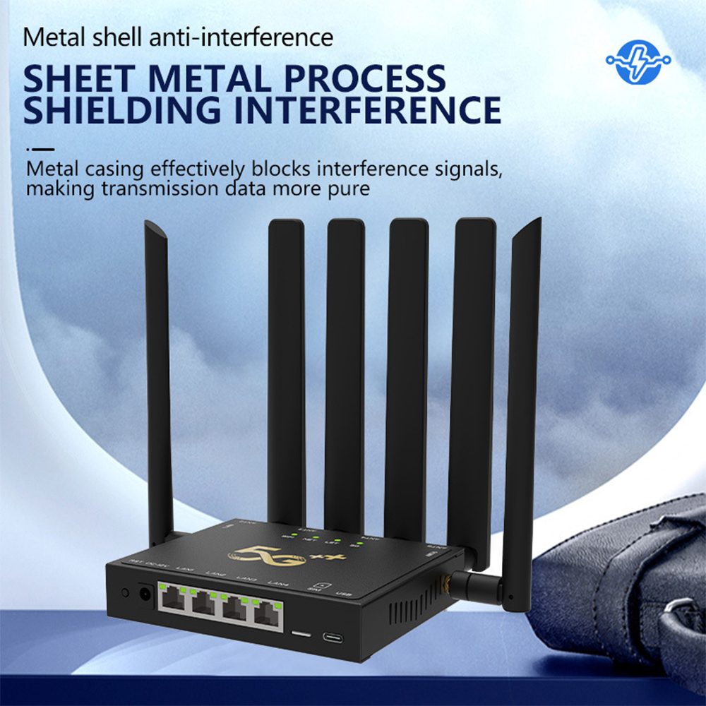 NR800 5G CPE Router Wi-Fi 6 4 LAN Ports with Metal Shell