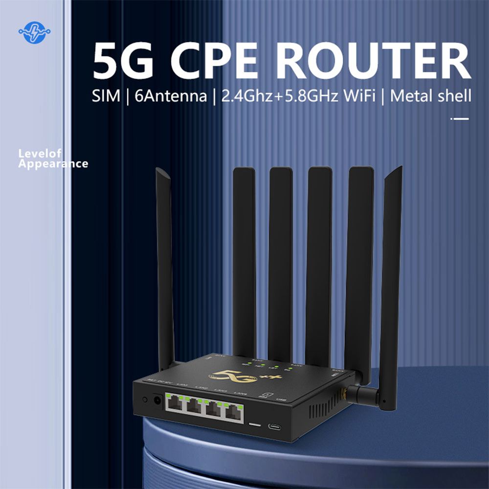 NR800 5G CPE Router Wi-Fi 6 4 LAN Ports with Metal Shell