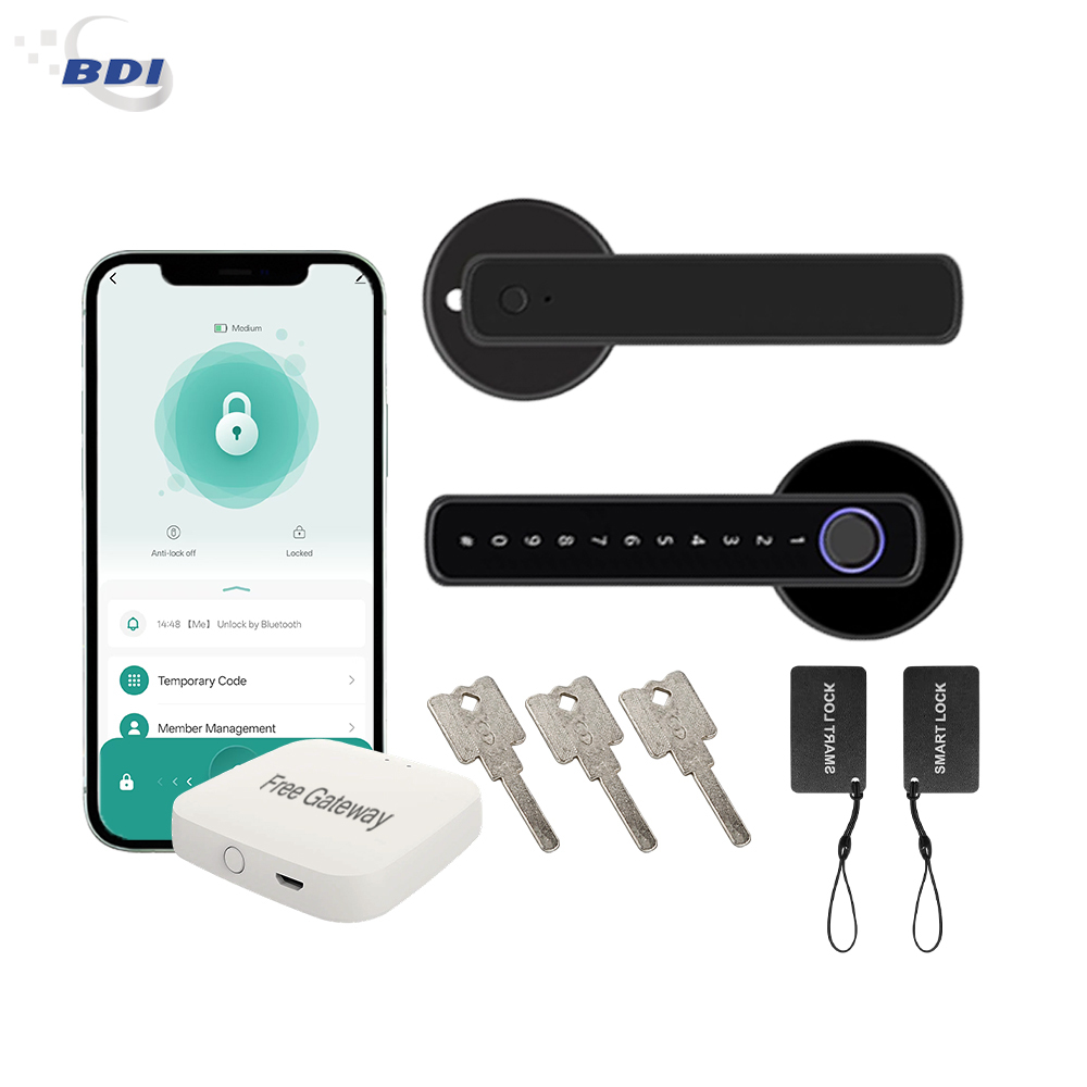 BDI Smart Door Lock 8 Unlock Methods Fingerprint NFC Key Card Wi-Fi Remote Tuya App Control