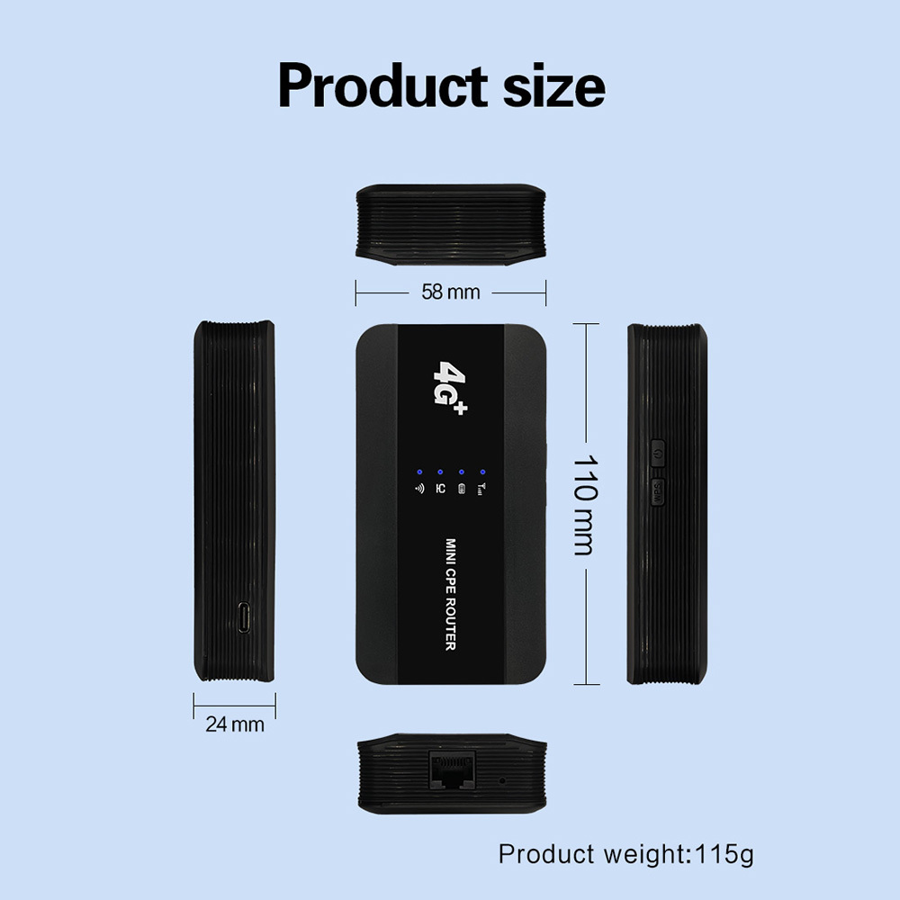 Portable 4G CPE Router Wi-Fi 6 with LAN Port Portable