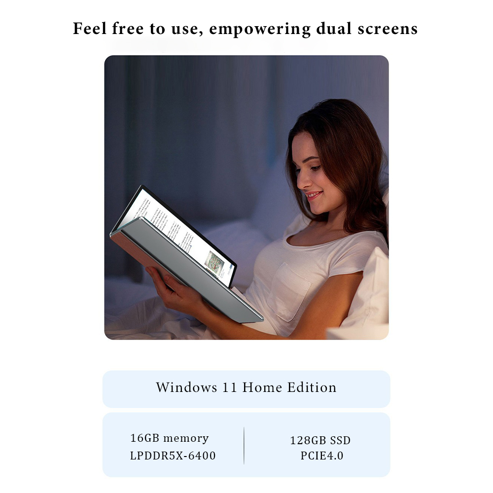 14 inch Foldable Laptop with Dual Touchscreens 32GB RAM 1TB SSD