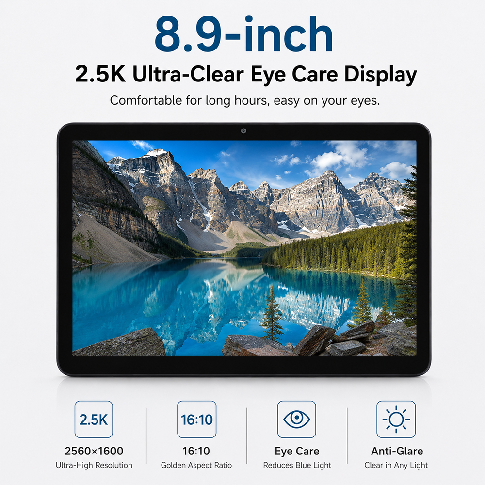 BDI 8.9" 2.5K Android Tablet – Snapdragon Processor, 24MP Camera