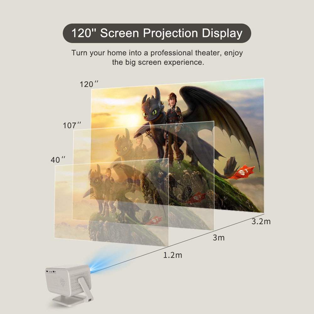BDI Smart Projector P21 – Native 1080P Wi-Fi 6 Portable Projector with Auto Focus & 4K Support