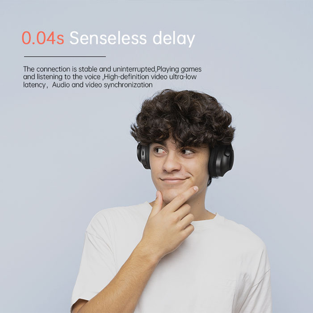 BDI BT048S ANC Wireless Headphones – Bluetooth Noise Cancelling Over-Ear Headset with 50H Playtime