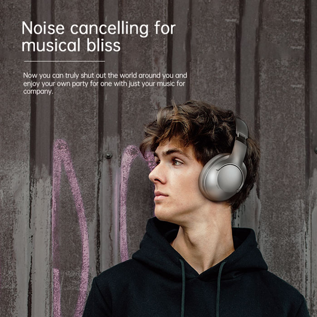 BDI BT048S ANC Wireless Headphones – Bluetooth Noise Cancelling Over-Ear Headset with 50H Playtime