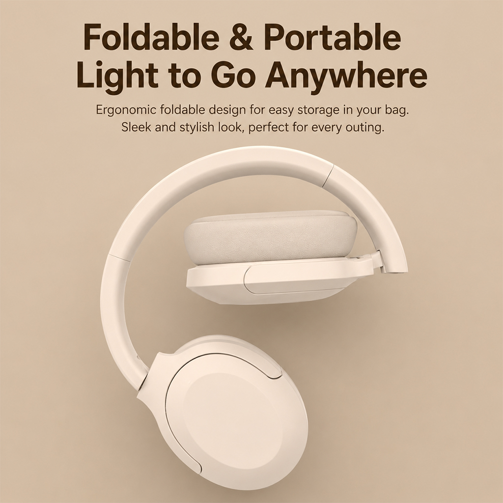 BDI P3965 ANC Wireless Headphones – Bluetooth 5.4 Over-Ear Headphones with Active Noise Cancelling