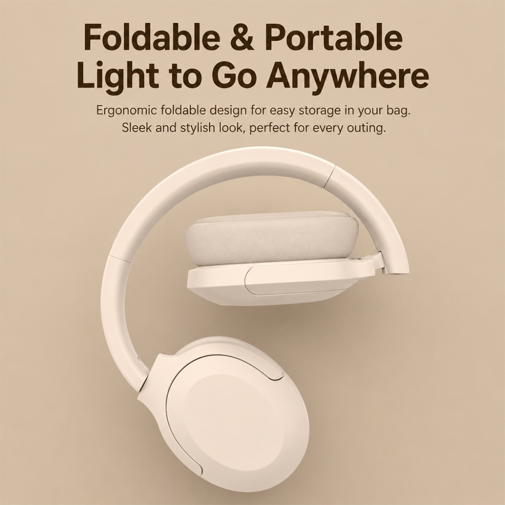 BDI P3965 ANC Wireless Headphones – Bluetooth 5.4 Over-Ear Headphones with Active Noise Cancelling