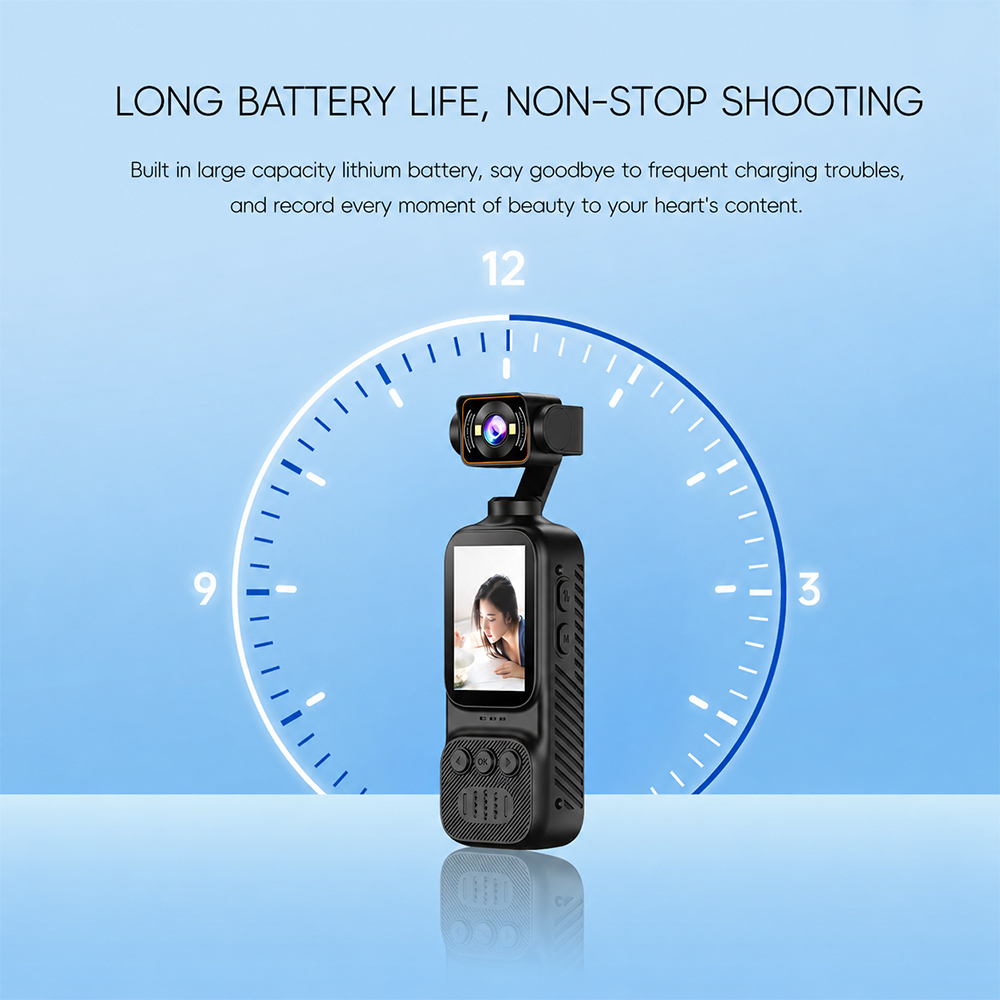 BDI H3 Pocket Camera – 2K Rotating Lens Mini Digital Camera with AF Auto Focus