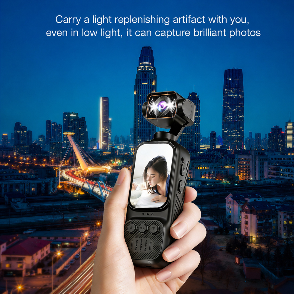 BDI H3 Pocket Camera – 2K Rotating Lens Mini Digital Camera with AF Auto Focus