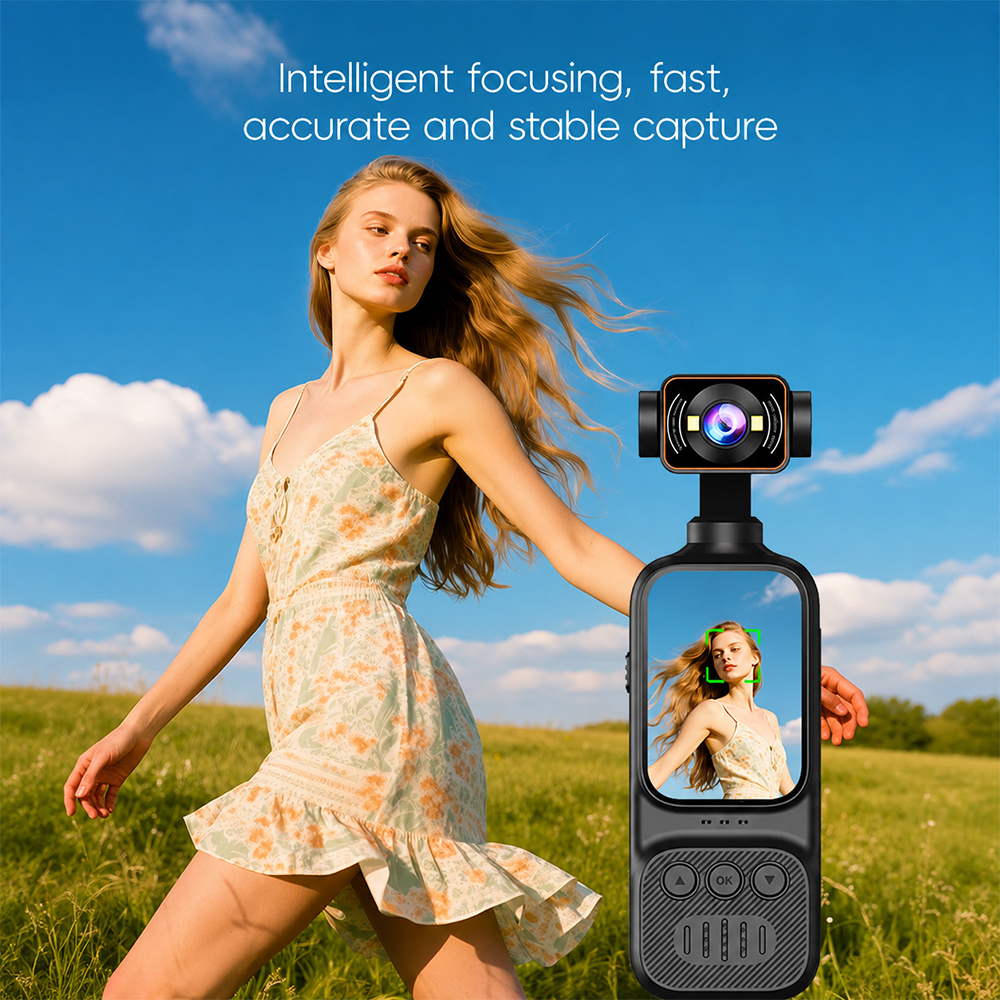 BDI H3 Pocket Camera – 2K Rotating Lens Mini Digital Camera with AF Auto Focus