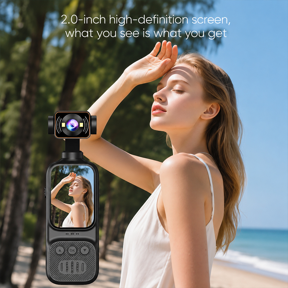 BDI H3 Pocket Camera – 2K Rotating Lens Mini Digital Camera with AF Auto Focus
