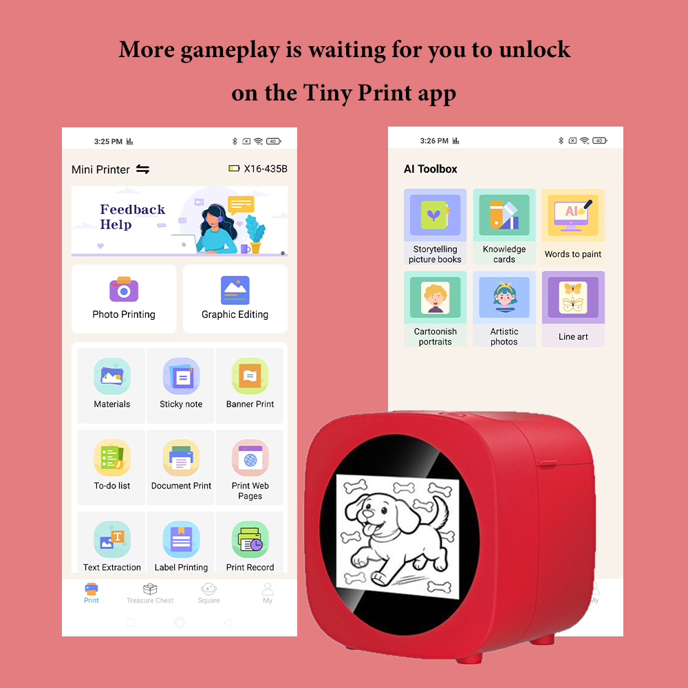 BDI X16 AI Kids Instant Print Camera – Voice-Controlled AI Drawing & Thermal Printing Toy
