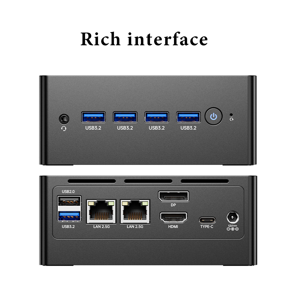 BDI Intel N100 Mini PC Dual 4K Display Tiny Computer