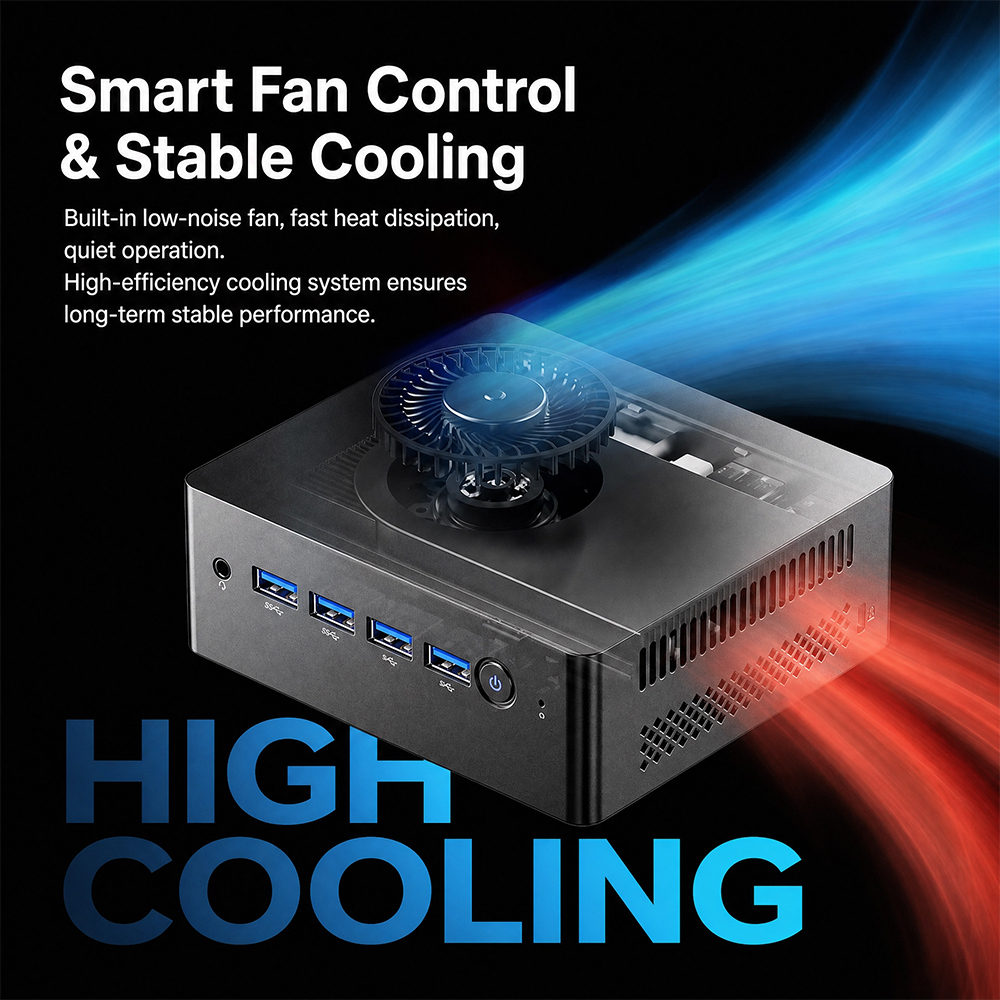 BDI Intel N100 Mini PC Dual 4K Display Tiny Computer