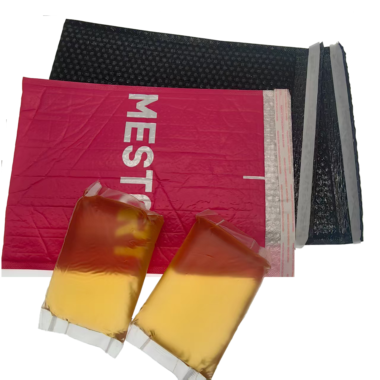Hot melt pressure-sensitive adhesive for sealing courier bags