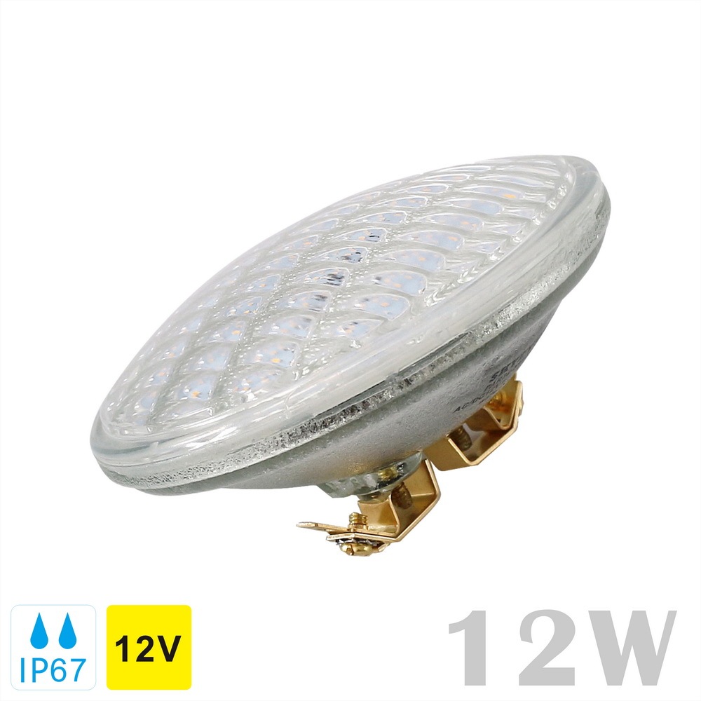 Glass LED PAR36 Light Bulb Flood 12 Watts  AC/DC 12 Volts IP67 Waterproof