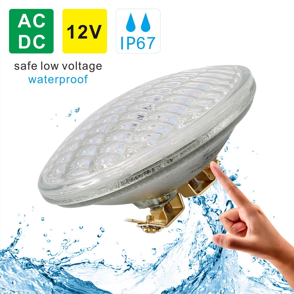 Glass LED PAR36 Light Bulb Flood 9 Watts  AC/DC 12 Volts IP67 Waterproof
