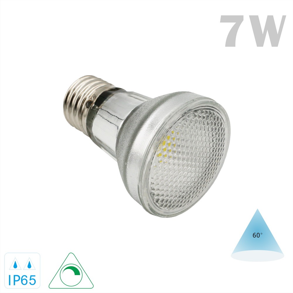 Glass LED PAR16 Spot Lamp Bulb COB 7 Watts  110V/220V E26/E27 IP65 Housing Dimmable