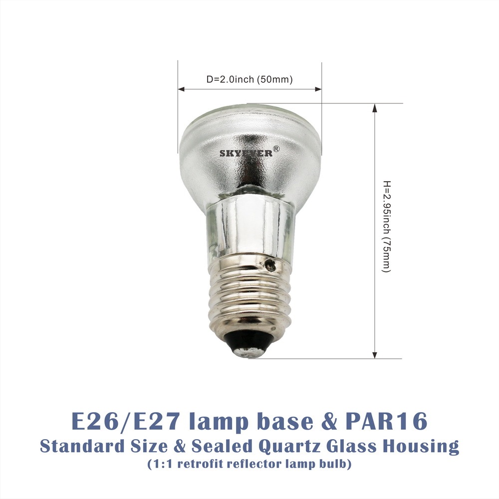 Glass LED PAR16 Spot Lamp Bulb COB 7W  110V/220V E26/E27 IP65 Housing Dimmable
