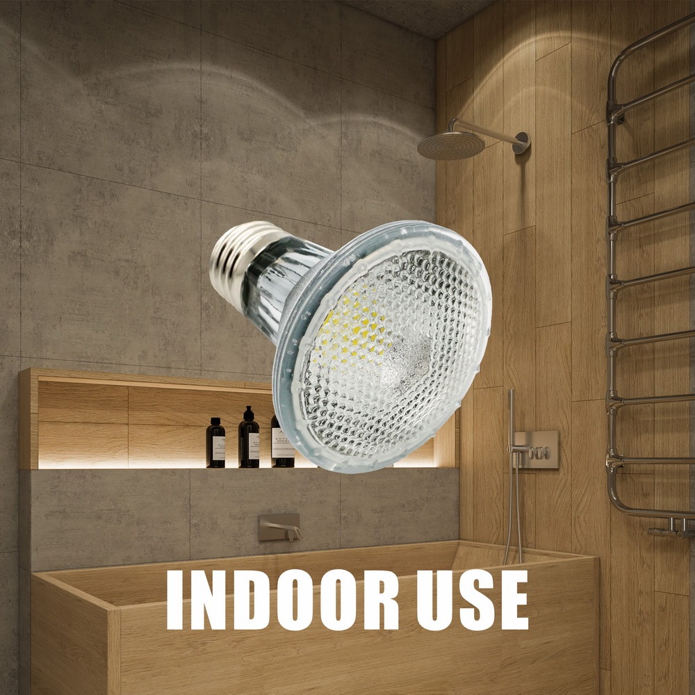 Glass LED PAR20 Spot Lamp Bulb COB 9 Watts  110V/220V E26/E27 IP65 Housing Dimmable