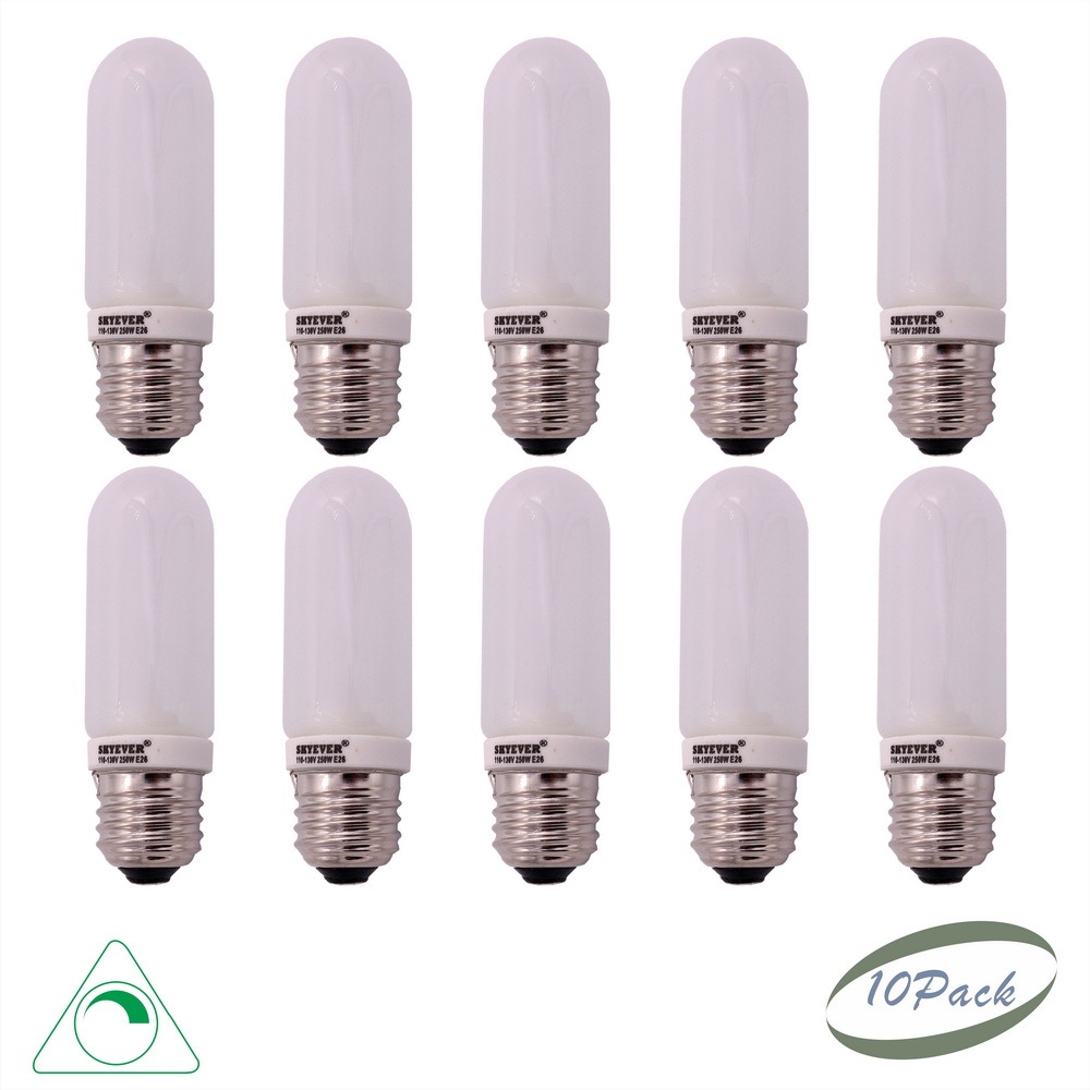 JDD Halogen Lamp Bulb 150/250 Watts 120V/230V E26/E27 for Photography (10Pack)