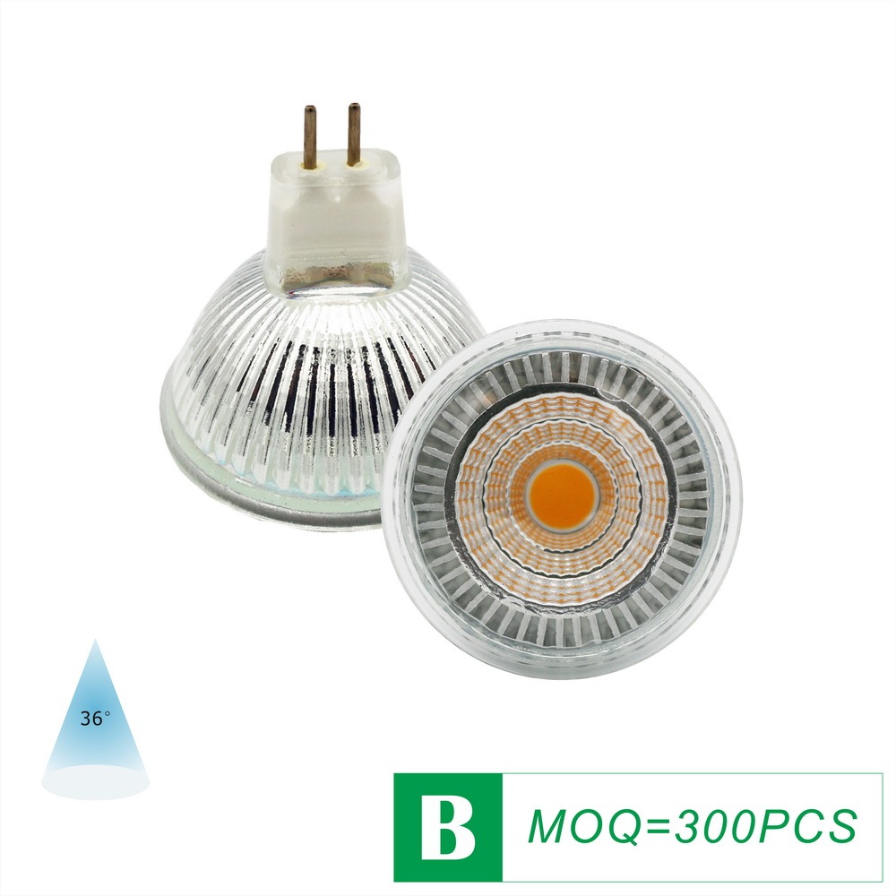 Glass LED MR16 Spot Lamp Cup  COB 5W 110V/220V GU5.3