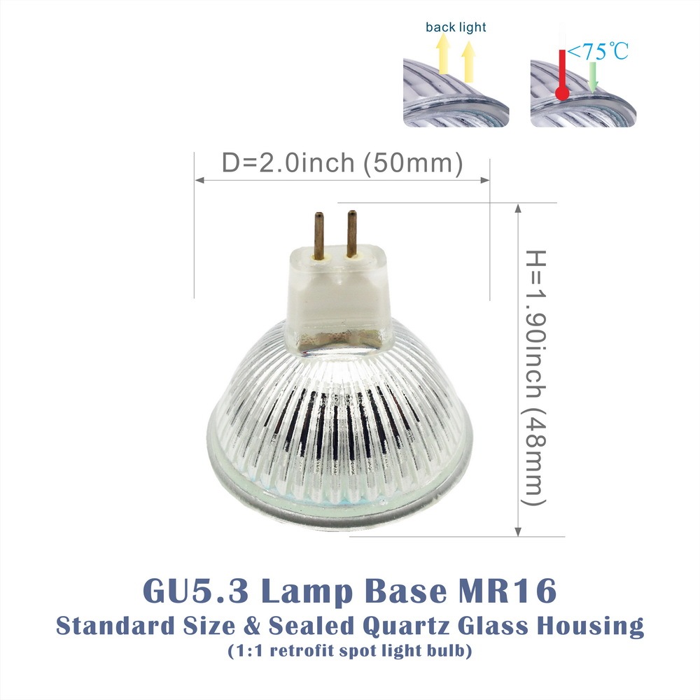 Glass LED MR16 Spot Lamp Cup  COB 5W 110V/220V GU5.3
