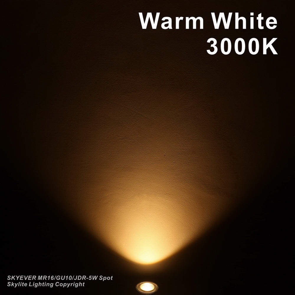 Glass LED GU10 Spot Lamp Cup  COB 5W 110V/220V Dimmable