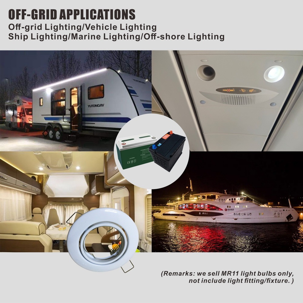 Glass LED MR11 Spot Light Cup 12SMD 1.5W AC/DC 12 Volts GU4 Flood WFL
