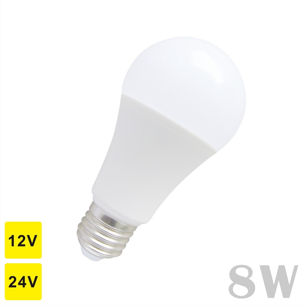 Low Voltage LED Lamp Bulb A60(A19)  8 Watts AC/DC 12/24 Volts E26/E27