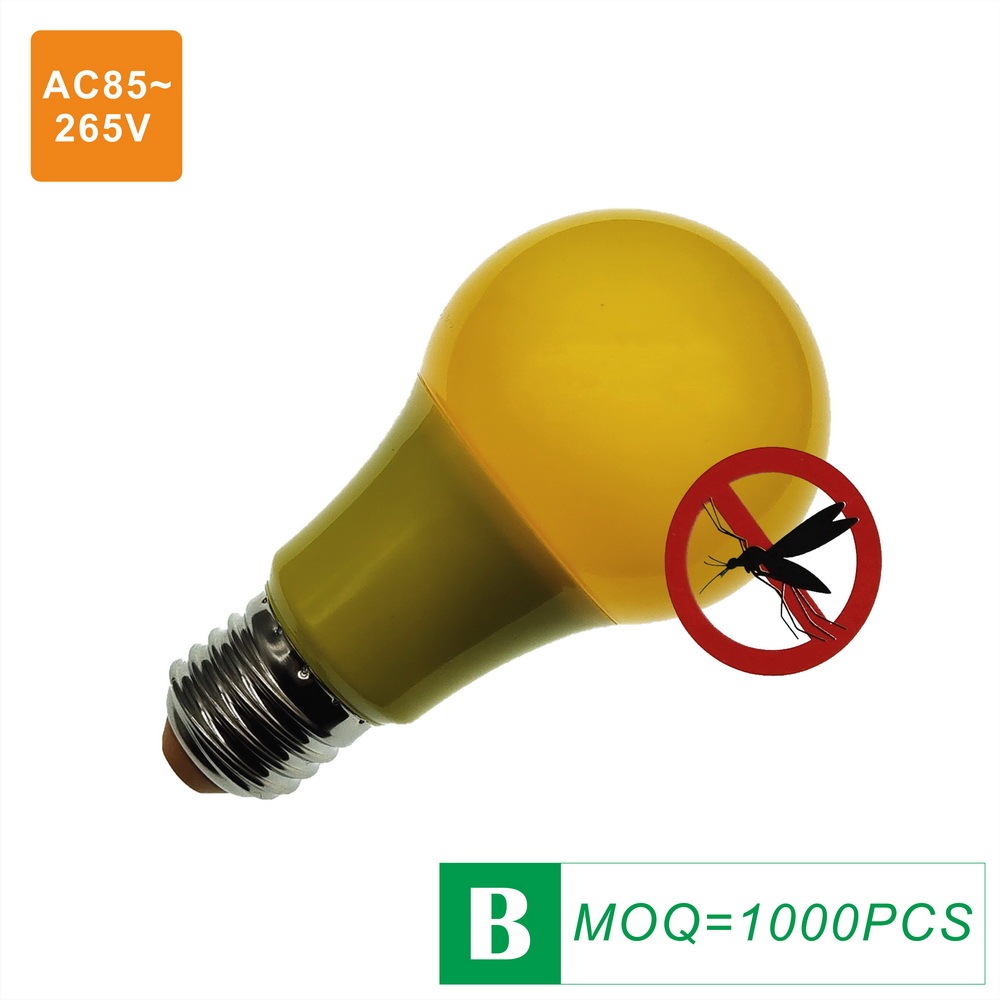Anti-Mosquito LED Light Bulb A60(A19) 7W AC85-265V E26/E27