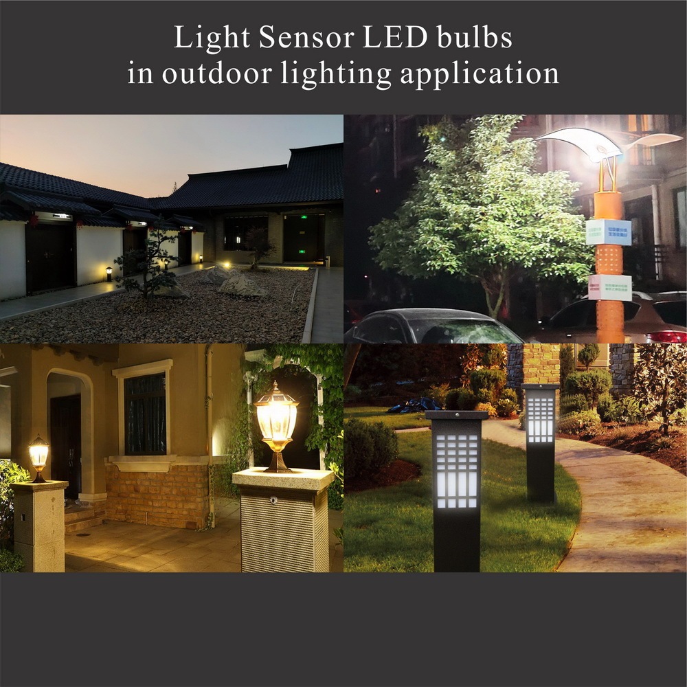 Sensor LED Light Bulb (light sensor) A60(A19) 7 Watts AC100V-240V E26/E27