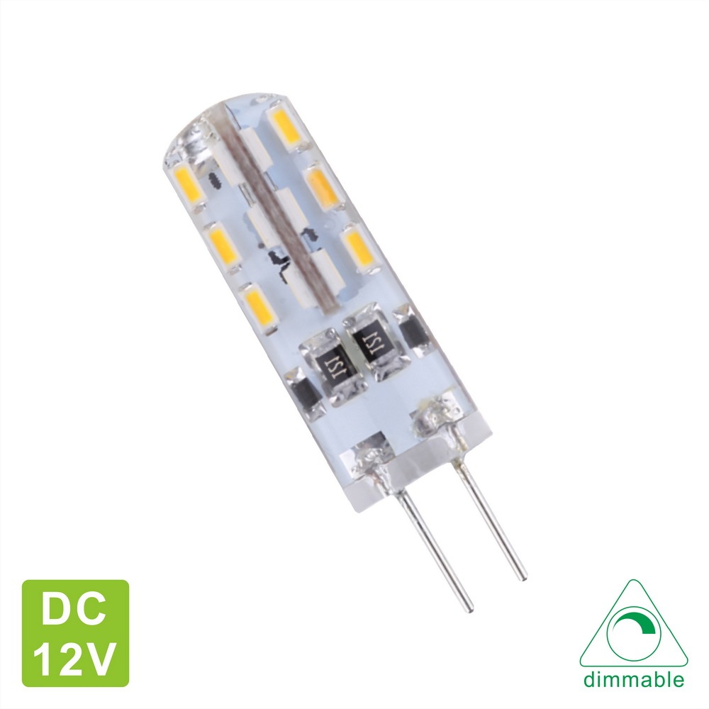 Silica Gel LED JC/G4 Light Bulb 24SMD3014 DC 12 Volts