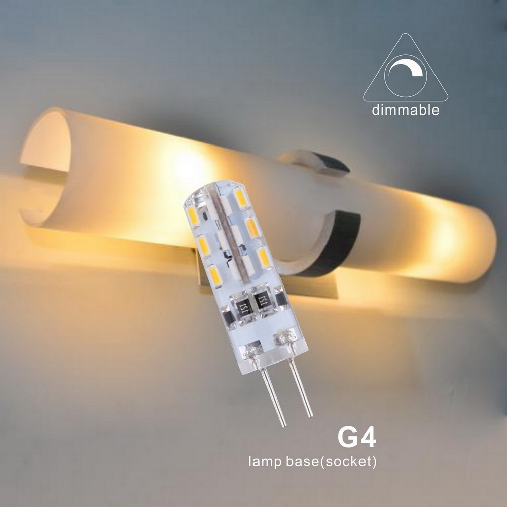 Silica Gel LED JC/G4 Light Bulb 24SMD3014 DC 12 Volts